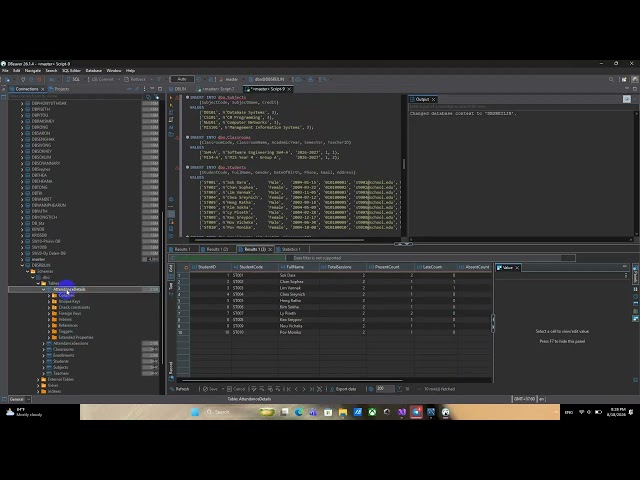 Create Table with SQL