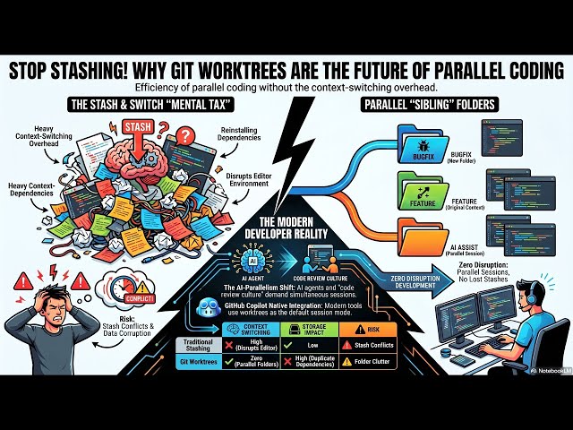 Git Worktrees vs Git Stash Mastering Parallel Development