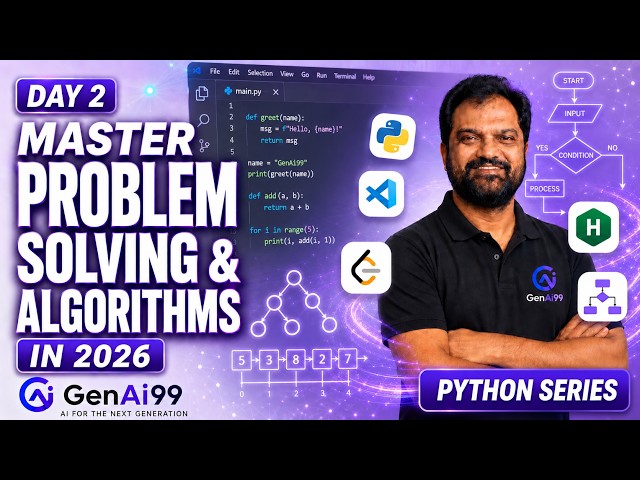Day 2: Problem Solving & Algorithms | Think Like a Pro | Genai99 AI Roadmap