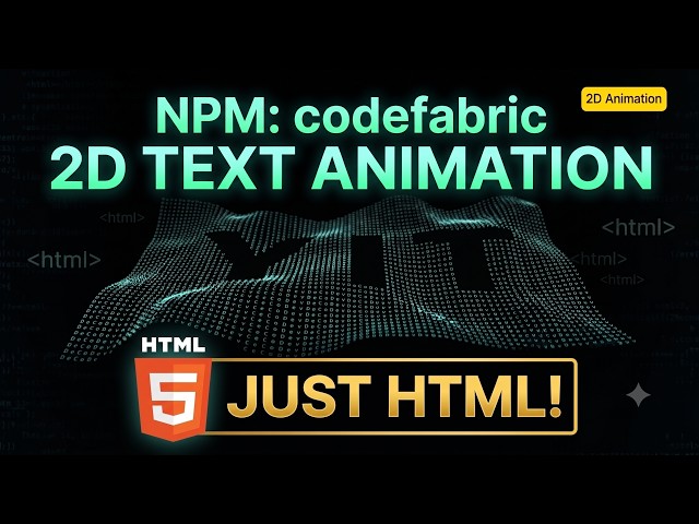 Build Amazing 🤯 2D Text Animation with just HTML #programming #html