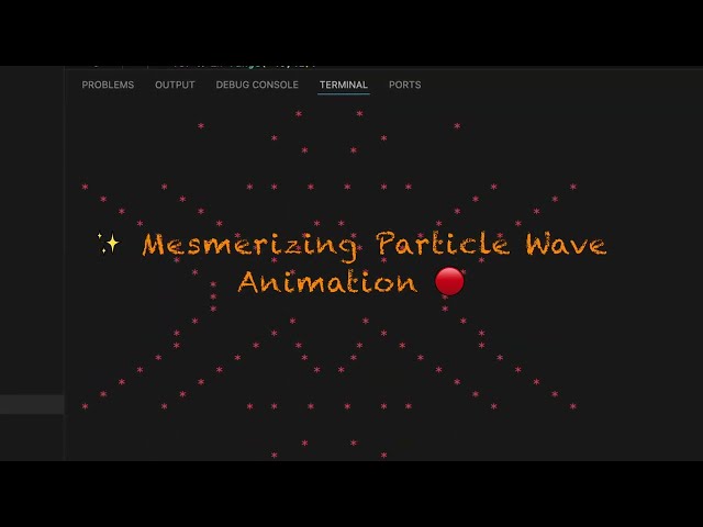 Terminal Particle Waves | Python Coding Meets Digital Art