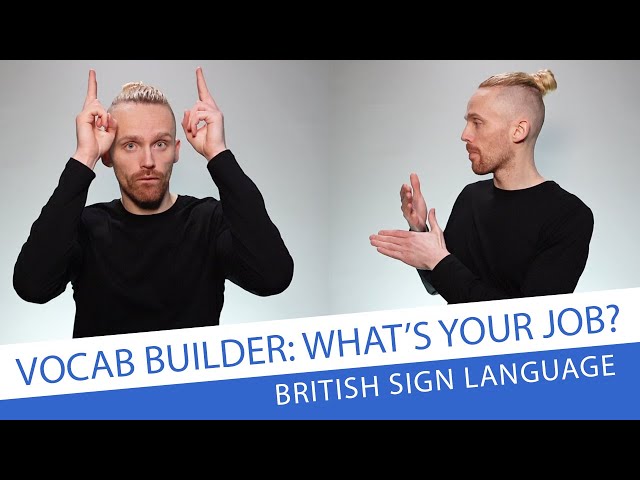 British Sign Language (BSL): What's Your Job?