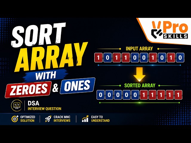 Sort an Array of 0s and 1s | DSA Coding Interview Problem