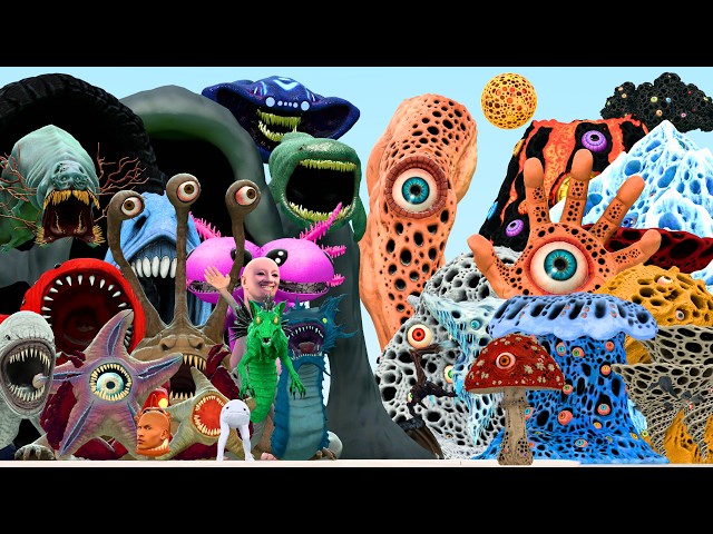 All New Sea Monster Creatures Vs All Trypophobia Monsters In Garry's Mod