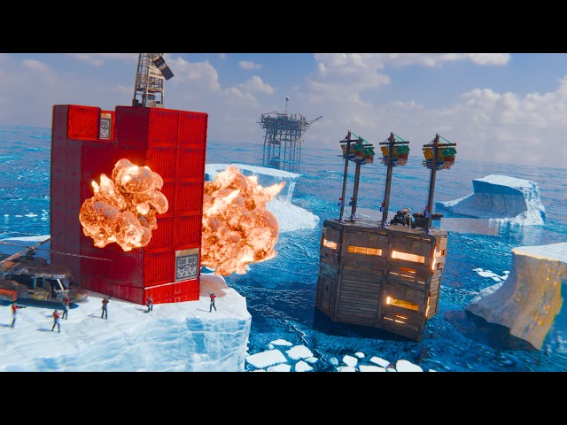 We Built an ICE FORTRESS on Wipeday (1v8 Raid Defense) ft. XkEVV