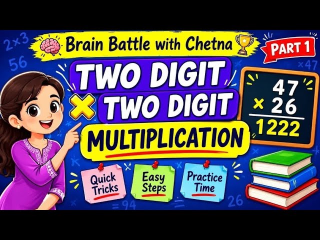 2 digit Multiplication Made Easy! Easy method! Maths trick