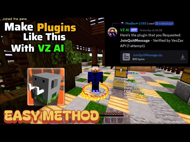 How to make a PocketMine-MP plugin for 0.14.3 & 0.15.10 Easy For Beginners | Make Plugins With VZ AI