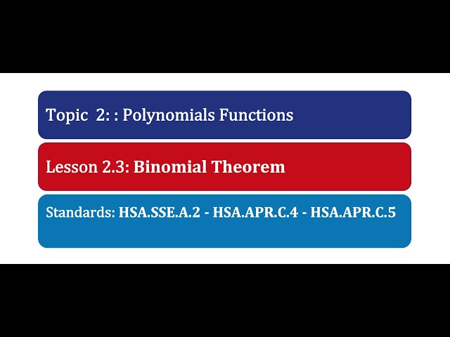 Grade 10 L2.3: Binomial Theorem