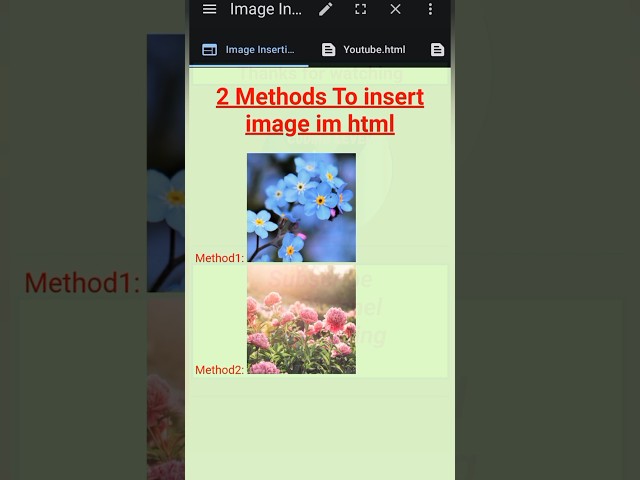 2 Methods to Insert Images in html #image #html #htmltutorial #beginners