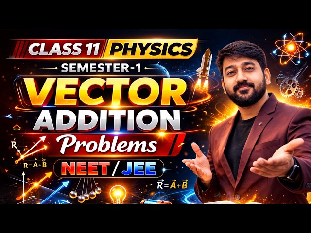 Vector Addition Problems | Class 11 Physics | Semester-1 | Numericals Practice