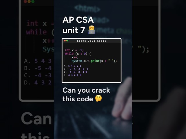 APCSA Practice: What Does This Java While Loop Print? 💻