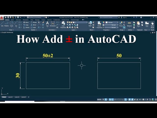 AutoCAD: How to add Plus/Minus symbol in drawing - Tutorial for Beginners