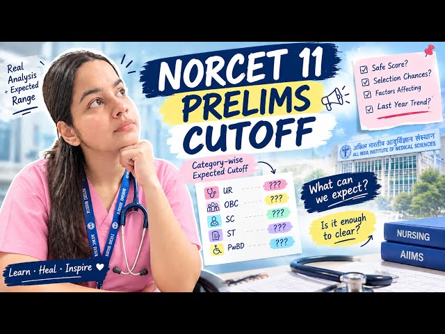 NORCET 11 PRELIMS CUTOFF…📌 (CATEGORY-WISE ANALYSIS)