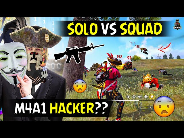 MY BEST M4A1 HACKER LEVEL🔥SOLO VS SQUAD GAMEPLAY | GARENA FREE FIRE