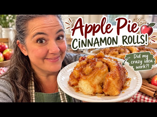 Apple pie cinnamon rolls. The most amazing fall treat. Did we mention they are upside down??? 