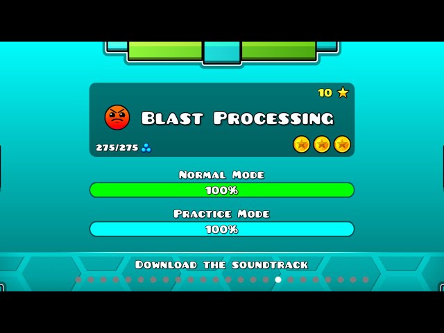 Blast Processing 100% [3/3] Coins (Geometry Dash)