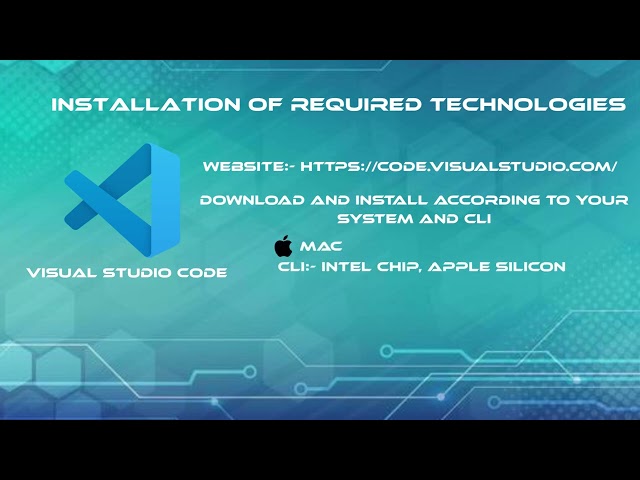 Installation of Technologies | Node JS | VS Code