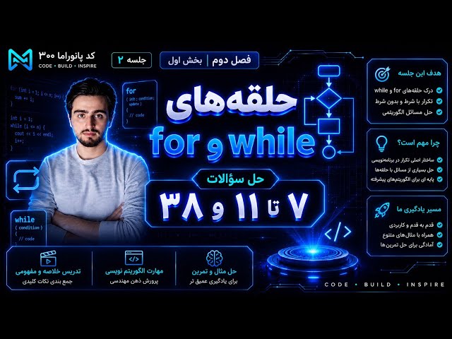 🚀 کُد پانوراما ۳۰۰ | فصل دوم، بخش۲ | جلسه ۲ | حلقه های for و while