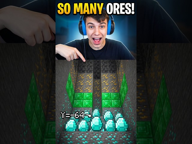 A Tutorial to ore heights in :Minecraft! #shorts #minecraft #memes