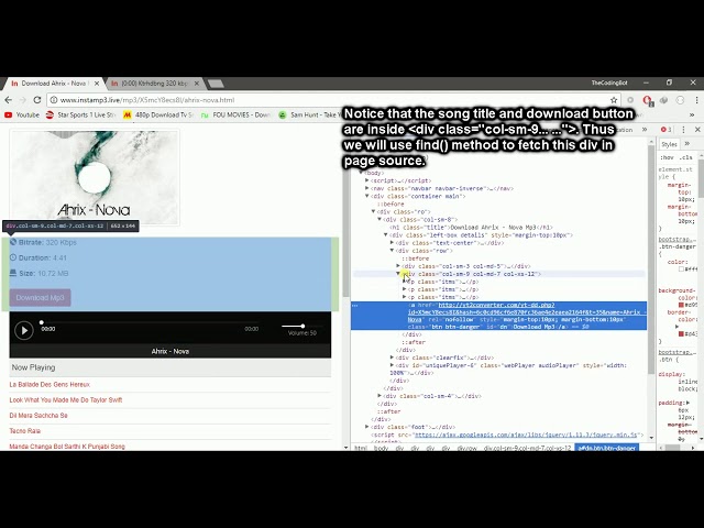 Download music using python! (web scraping 101)