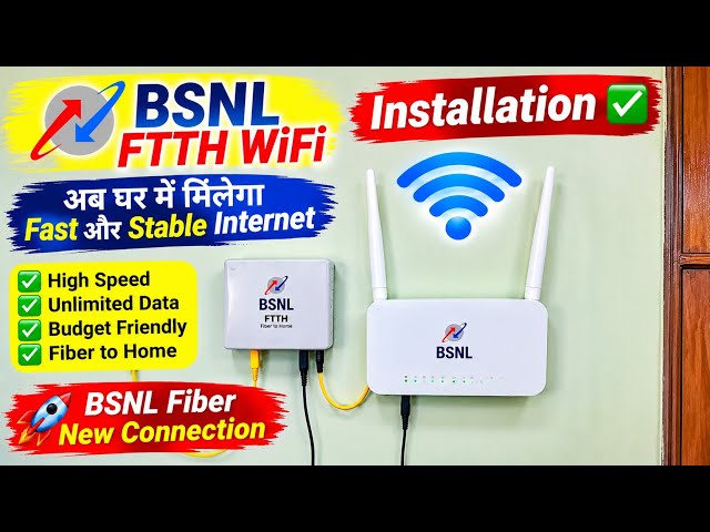 BSNL FTTH WiFi Installation | Got Fiber Internet at Home! ⚡📶