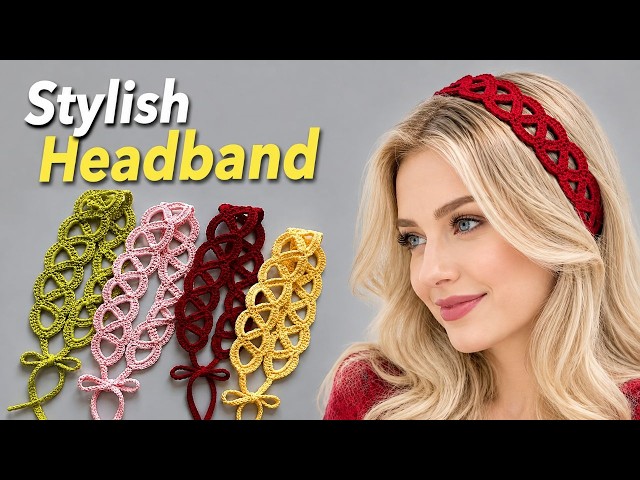 How to Crochet a Beautiful Headband : Easy 12-Minute Tutorial🎀