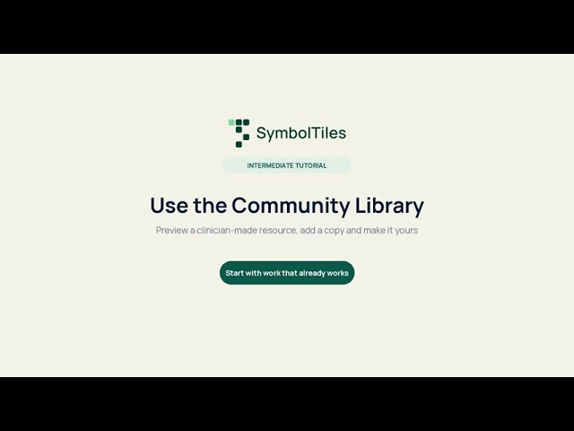 5. How to Use the SymbolTiles Community Library