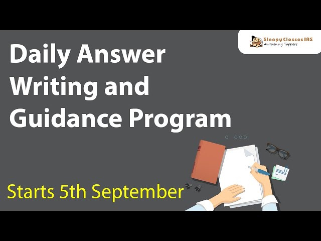 Daily answer writing and guidance program
