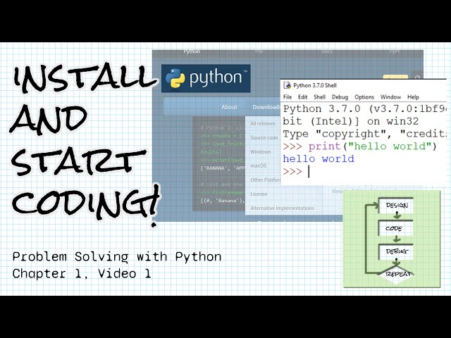 Install and get started coding with Python! Problem Solving with Python Ch 1 Programming