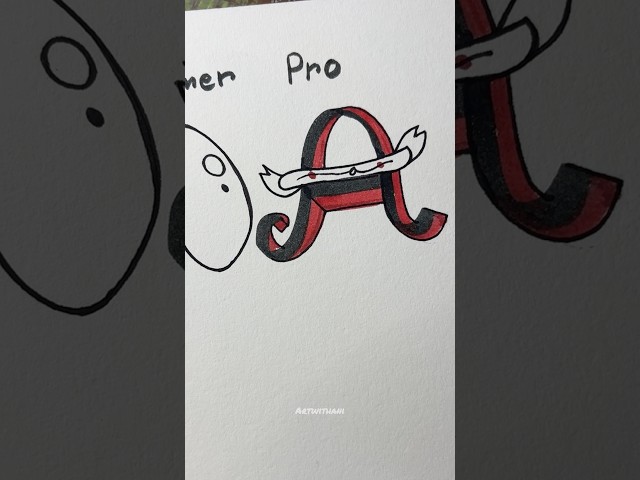 Draw Letter 'A' Normal to Pro 🙌  || #howtodraw #art #drawing #tutorial #easy #fyp  #viral #shorts