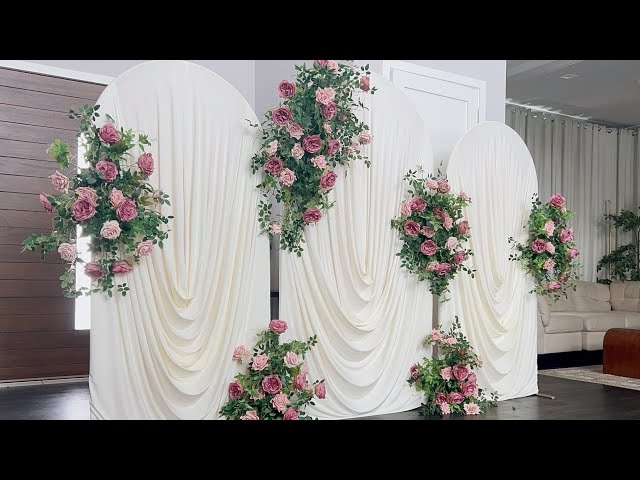 DIY Draped Floral Arch Backdrop | Step-by-Step Tutorial