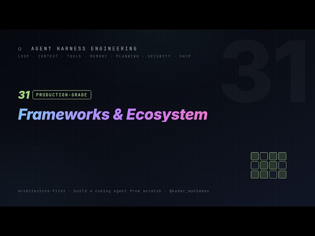 31. Modern Agent Frameworks | Agent Harness Engineering