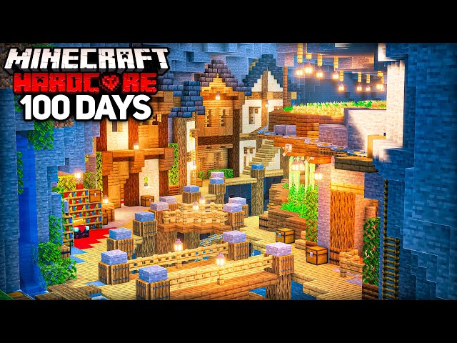 I Survived 100 Days Building a RAVINE BASE in Minecraft Hardcore