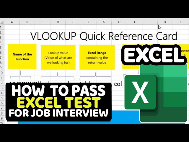 How to Pass EXCEL TEST FOR JOB INTERVIEW - VLOOKUP Questions and Answers with Solutions