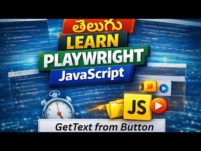 How to Get Text from Button in Playwright JavaScript (Telugu) | Playwright Locators Tutorial