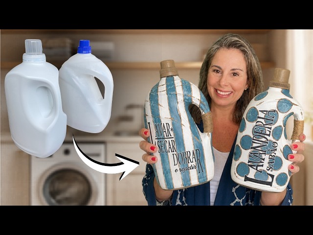 ♻️DON'T THROW IT AWAY! I turned plastic bottles into LUXURY LAUNDRY DECOR | Part 1