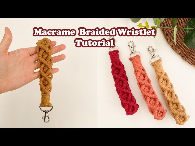 Macrame Diamond Pattern Wristlet TUTORIAL | DIY purse, key charm | STEP BY STEP | WeaveyStudio