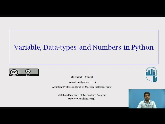Variables, Data-types and Numbers in python