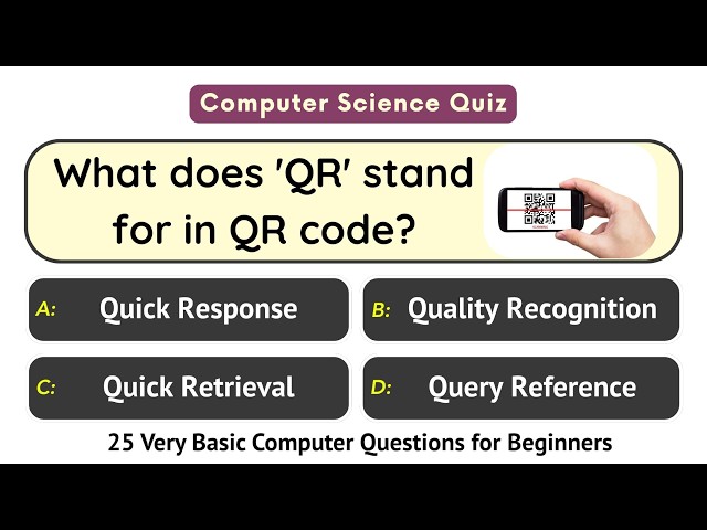 Computer Science Quiz | 25 Very Basic Computer Questions for Beginners | Easy Computer Knowledge