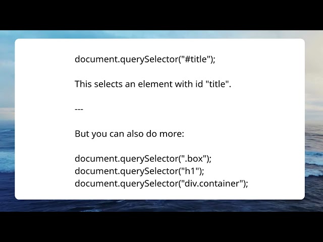 getElementById vs querySelector Explained Simply