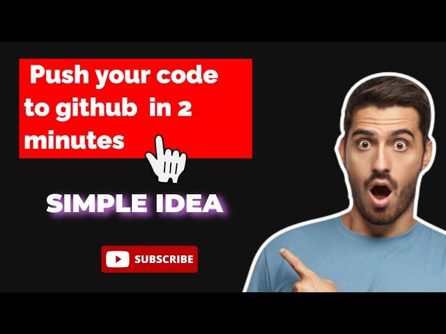 Push your code to github in 2 minutes