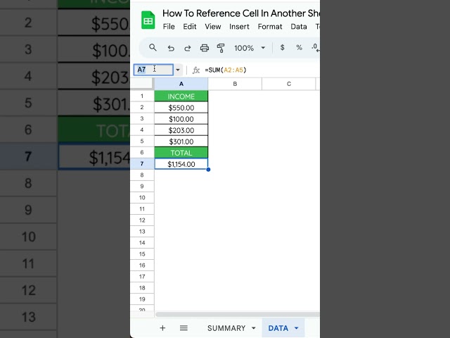 How To Reference Cell In Another Sheet #googlesheets