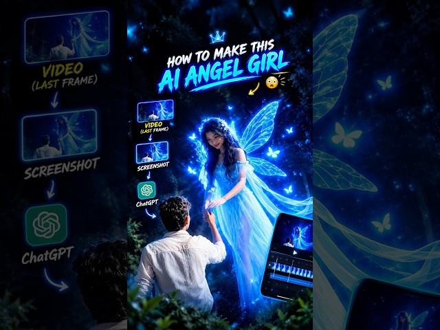 How to Make This AI Angel Girl 🤯 | AI Reel Tutorial #Shorts