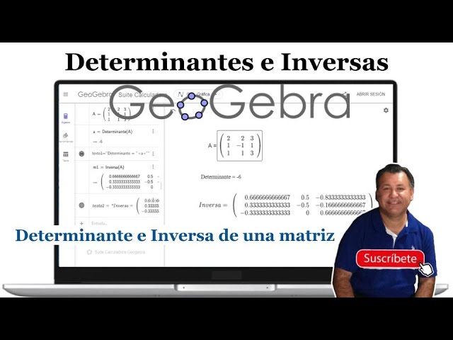 Calculate Matrix Determinants and Inverses Using GeoGebra