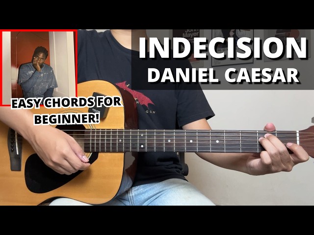 Indecision - Rex Orange County, Daniel Caesar (Guitar Tutorial) No Capo! Easy Chords For Beginner!