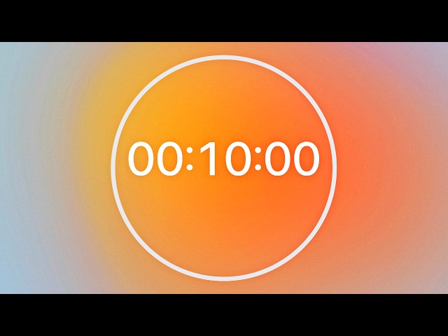 10 Minute Countdown Timer ⏳  with music and progress bar