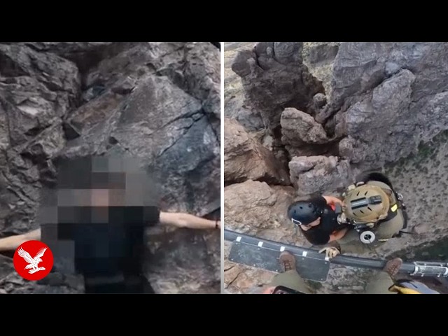 BASE jumper who hit a rock wall airlifted to safety after being left stranded on mountain