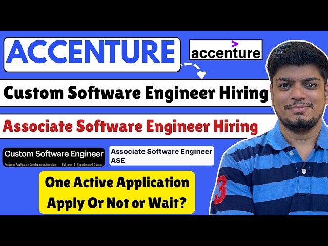 🔥Accenture Custom S/W Engineer or ASE | Apply OR NOT | One Active Application | Accenture Workday