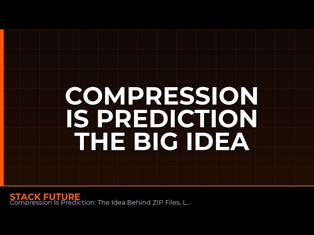 Compression Is Prediction: The Idea Behind ZIP Files, LLMs, and How Computers Understand Data