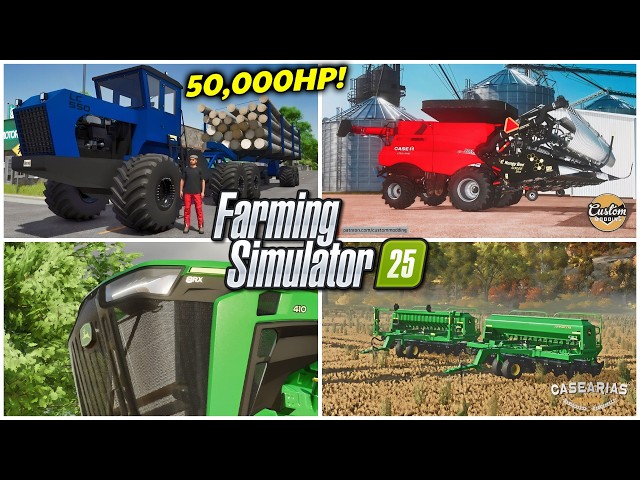 Farm Sim News - 50,000HP Log Crawler, Axial Flow 260, 8RX, & More! | Farming Simulator 25